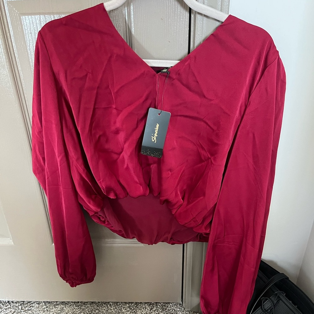 Burgundy Blouse
